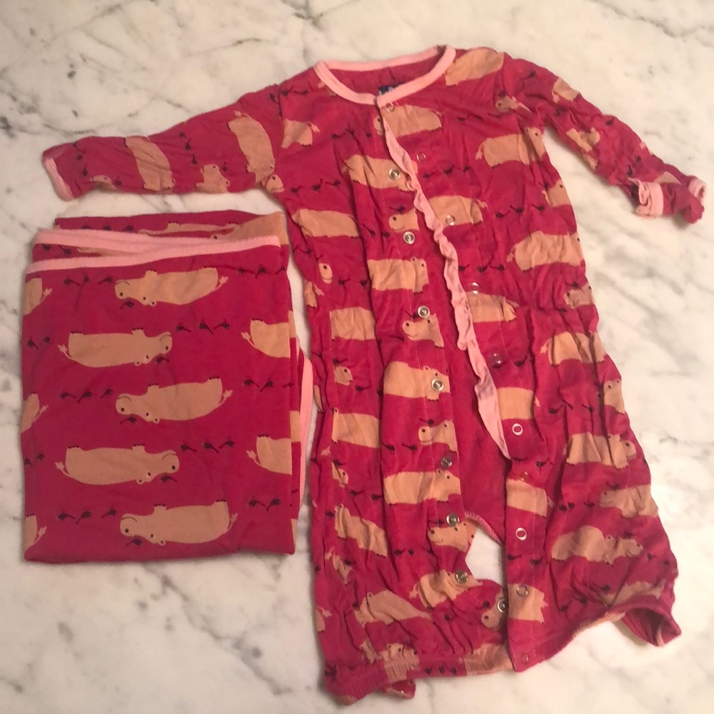 Kickee pants convertible gown and swaddle blanket